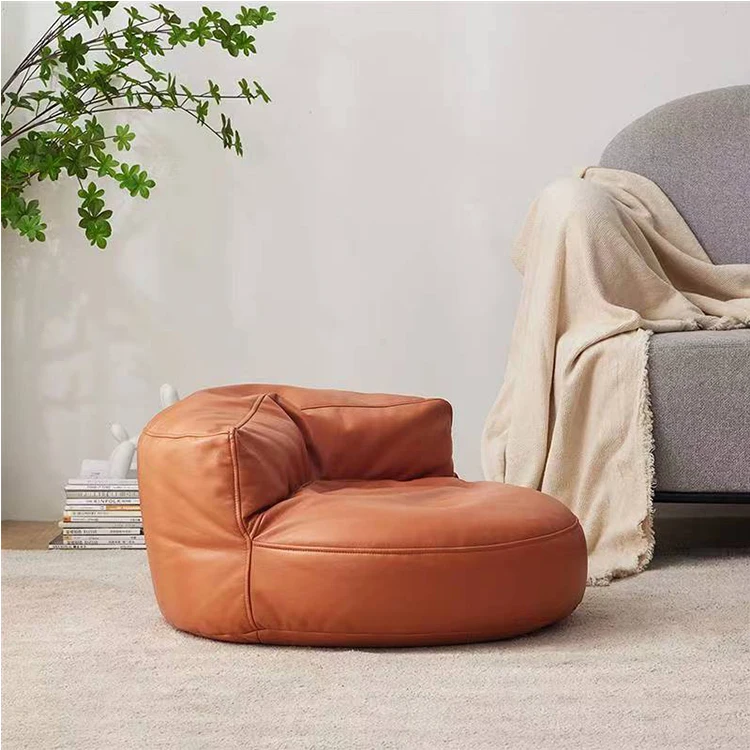 Large Small Linen Lounge Chair Bean Bag Puff Casual Chat Waterproof Fabric Bean Bag Living Room Bedroom Fuzzy Tatami Sofa Foam