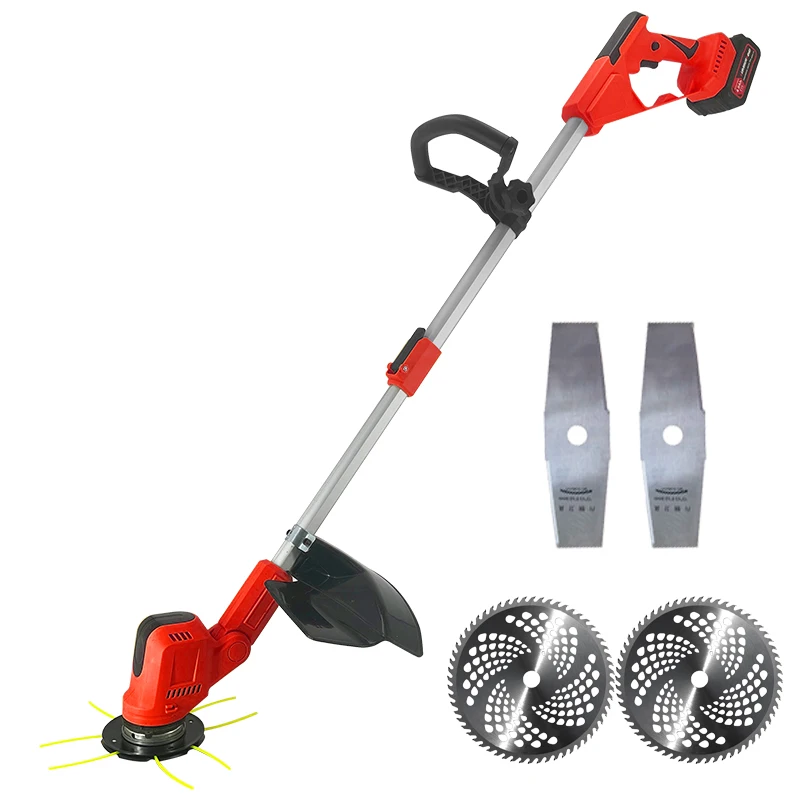 21V Battery Powered Brush Cutter Foldable Design and HD Digital Display for Grass and Shrub Cutting