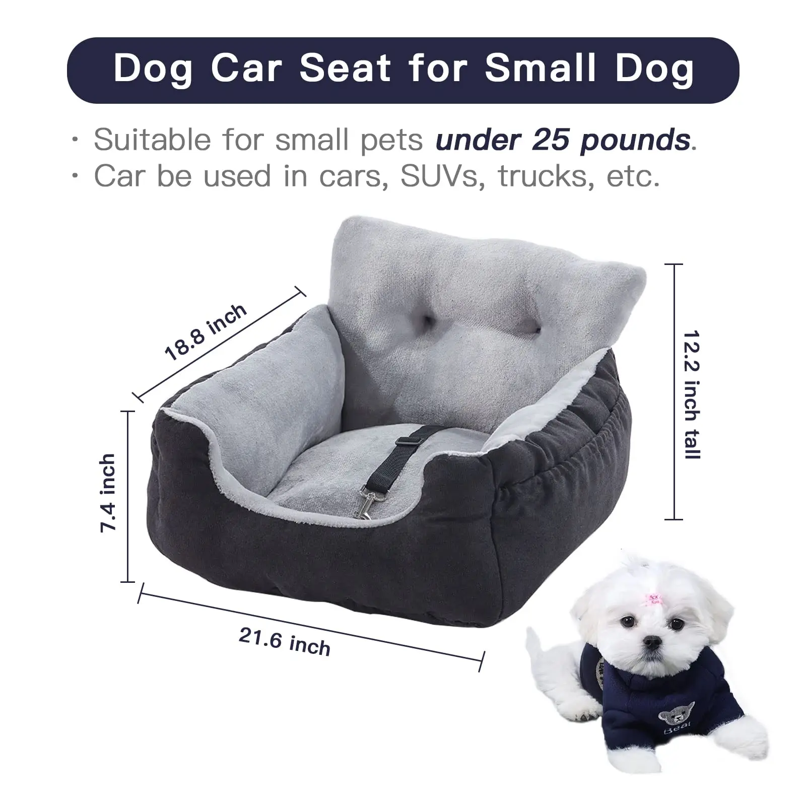 2023 Dog Beds Portable Dog Travel Pet Car Seat Bed Washable Pet Sofa