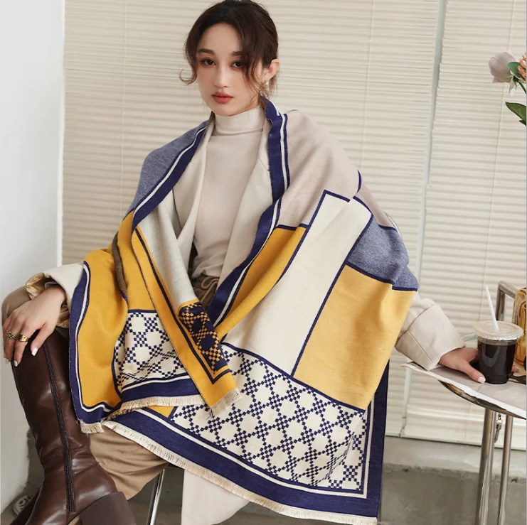 Luxury Cashmere Scarf For Women Thickened And Warm For Autumn And