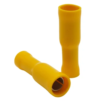 Copper Fully Insulated Automotive Terminals Solderless Cold Crimp Quick Coupling for Vinyl PVC Brass Butt Receptacles Bullets