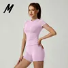 Pink Short-sleeved short-pants set