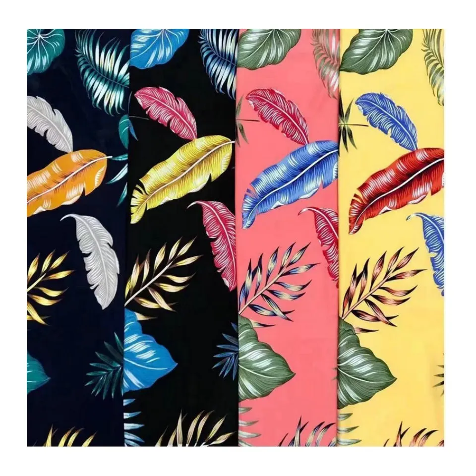 Вискозная ткань из вискозы с цветочным принтом 100% фруктовым 100 вискозная