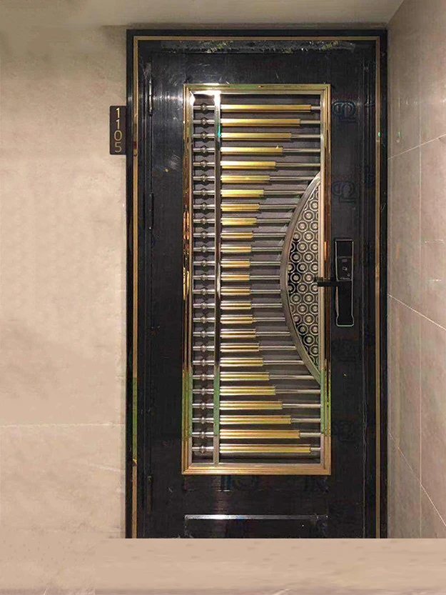 Wholesale Security Main Gate for Apartment Stainless Steel Doors Price