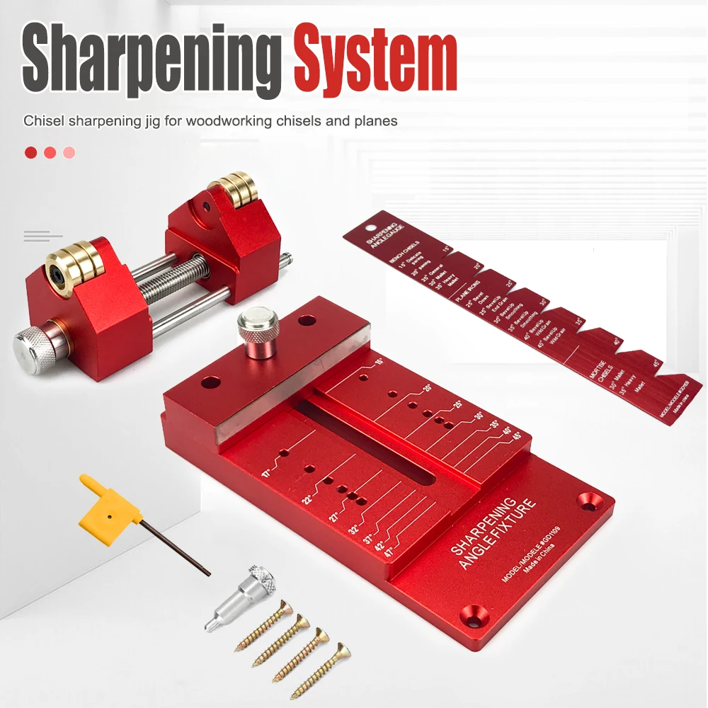 Sharpening System Honing Guide Sharpening Holder Angle Fixture Gauge for Woodworking Chisel Sharpening Holder Guide Durable