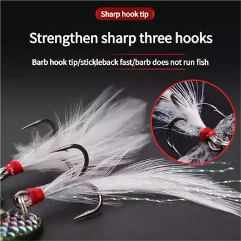 Long Cast Leech Spoon Lure with Feather Treble Hook, Freshwater Artificial Bait for Topmouth Culter, Mandarin Fish and Bass – Metal Jig – view 4