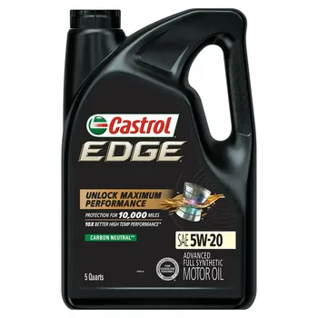 Castrol Edge SAE 5W-20 Advanced Full Synthetic Engine Oil, 5 Quarts