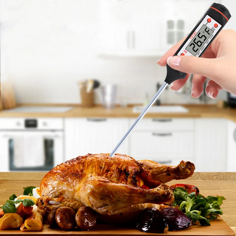 Digital Food Thermometer Kitchen BBQ Cooking Meat Temperature Measure Probe  Tool