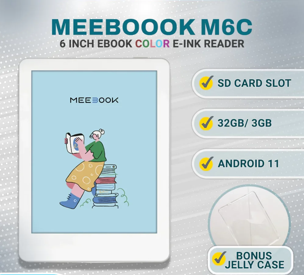 Cheap 6 Inch Meebook M6C Ebook Reader - Android 11 Tablet