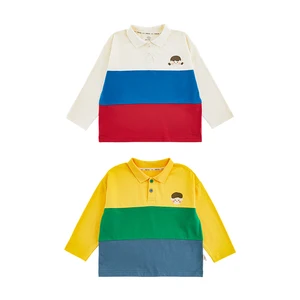 YOEHYAUL GN6080 Spring 1-10T Unisex Boy Girl Kids Polo Shirt Wholesale Striped Cotton Toddler Polo Shirt Child