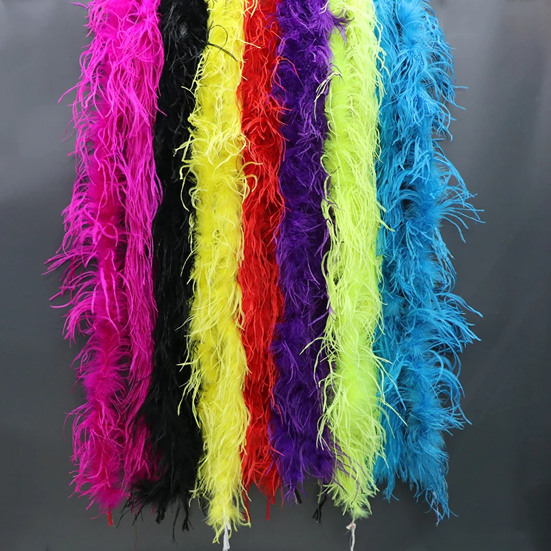 4ply Ostrich Feather Fabric Feather Boa Chandelle Boa For Collar 1