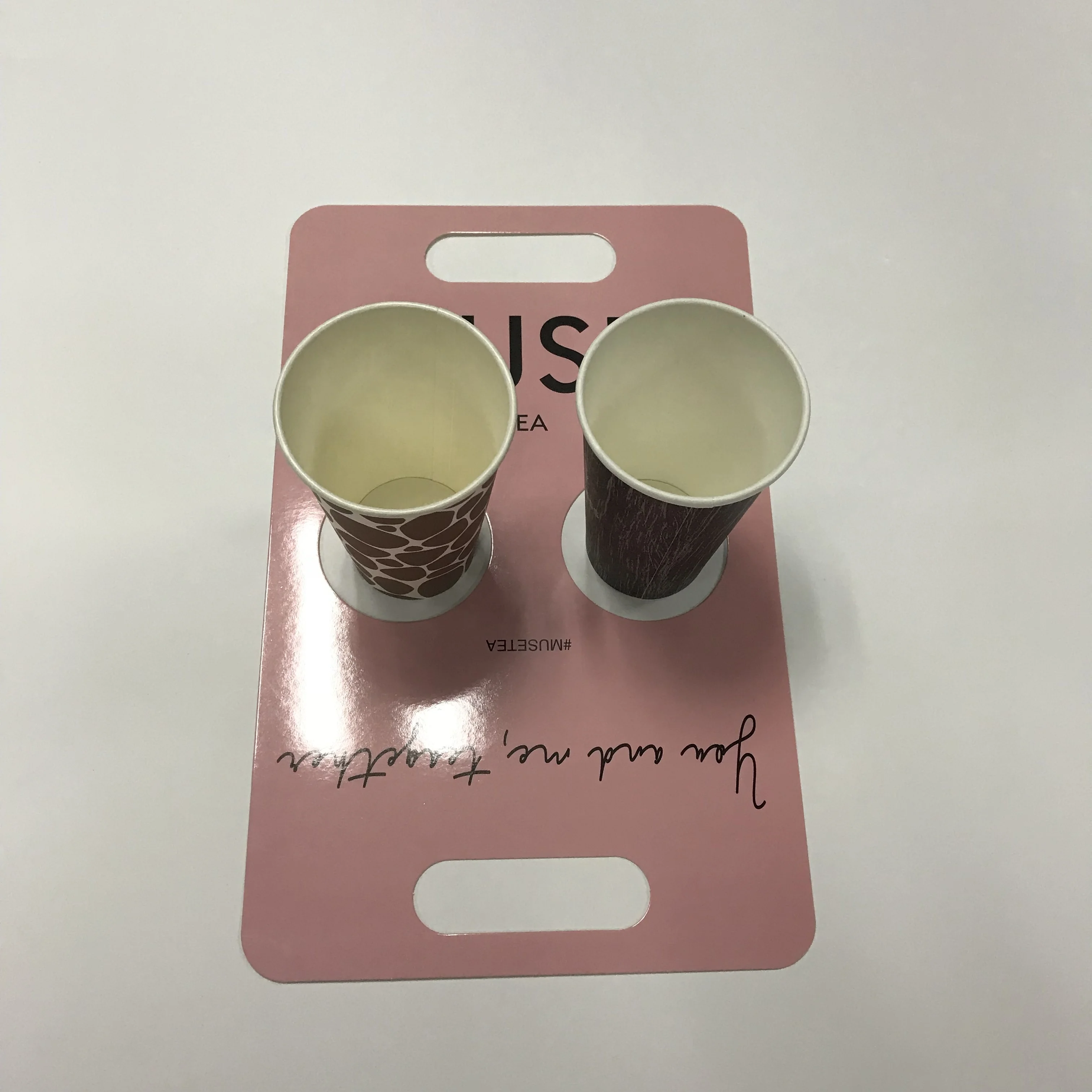 Custom Logo Printing Disposable Takeaway paper cup holder