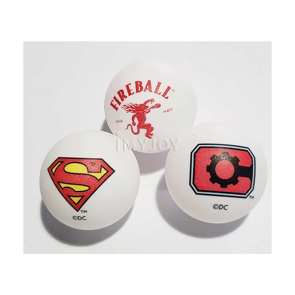 Оптовая продажа разноцветные мячи для пинг-понга с принтом на