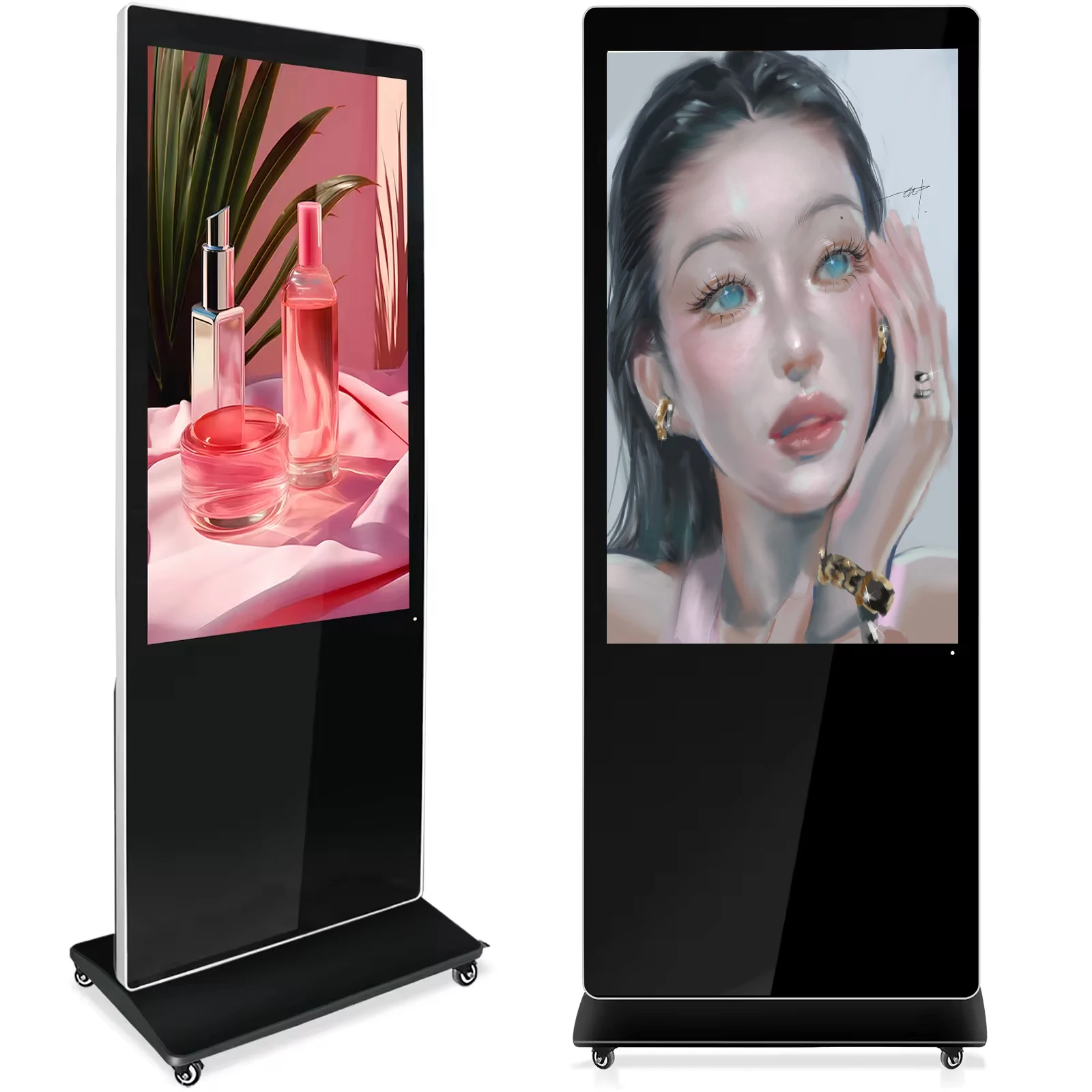 2024 best selling digital signage 32 45 55 65 inch lcd cms digital signage and display software touch screen kiosk floor standin manufacture