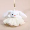Wedding dress white rabbit yellow-13cm 70g