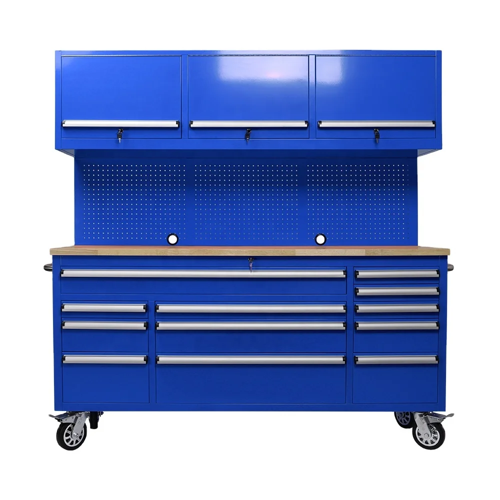 Jzd Workshop Garage 72 Inch 15 Drawers Metal Workbench Garage Rolling ...