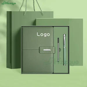 Promotional A5 Stationery Set with Leather Cover Notebook Journal and Pen Gift Set