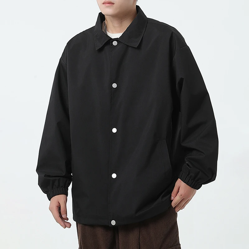 Custom Loose Design Spring Wearing Men's Windbreaker Homme College Jacket_voghion.com