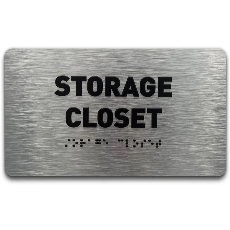 Modern Touch Braille Stainless Steel Metal Building Door Sign With House Number Plate for Hotel and Office Use Foreign Trade