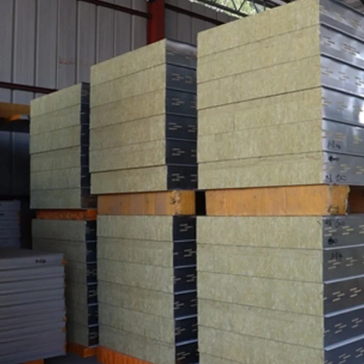 High Quality 200mm Rock Wool Sandwich Panel for Wall Insulation of Furnace for Heat Protection