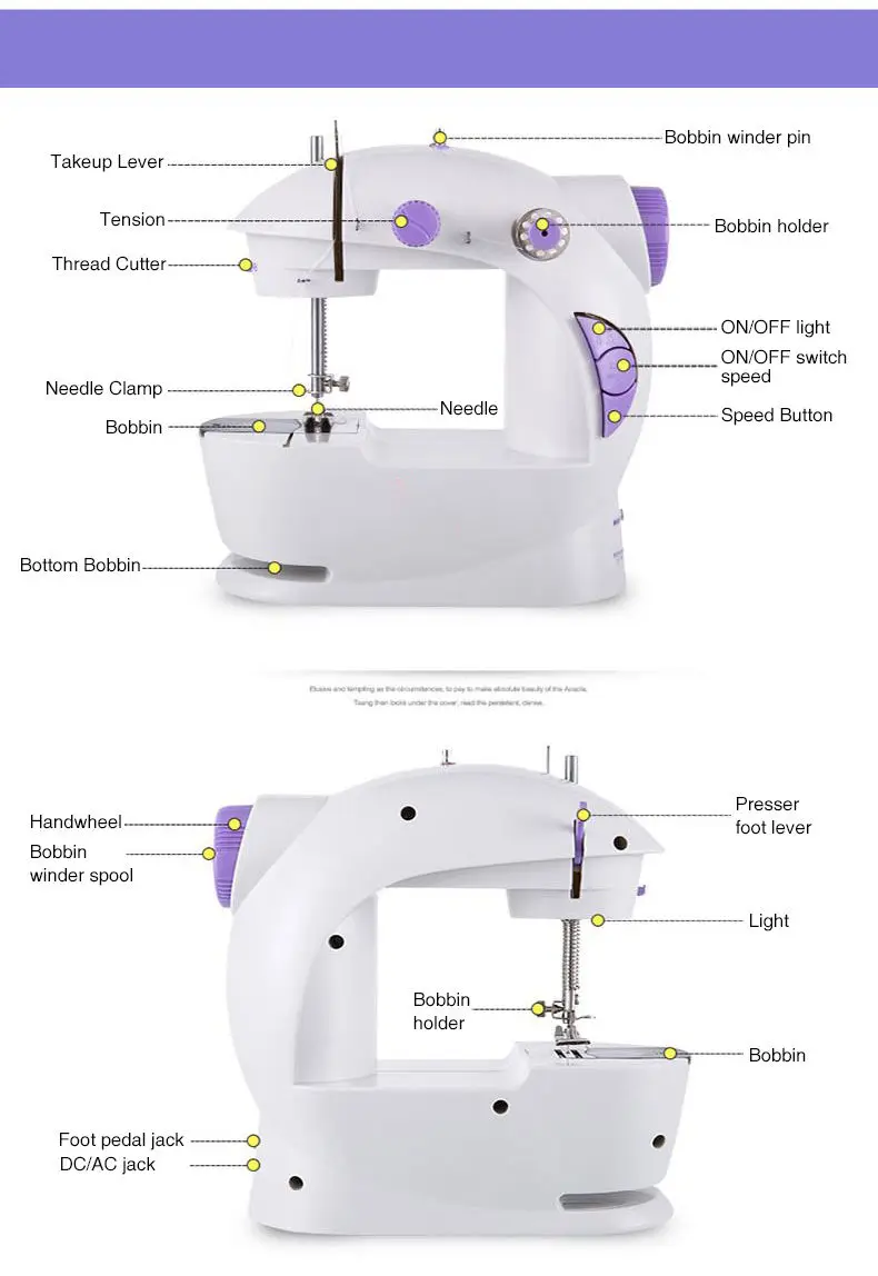 Wholesale Handheld Mini Sewing Machine Mini Size Convenient Multi