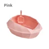 (Nouveau rose) Bac à litière pour chat de la taille d'un diamant