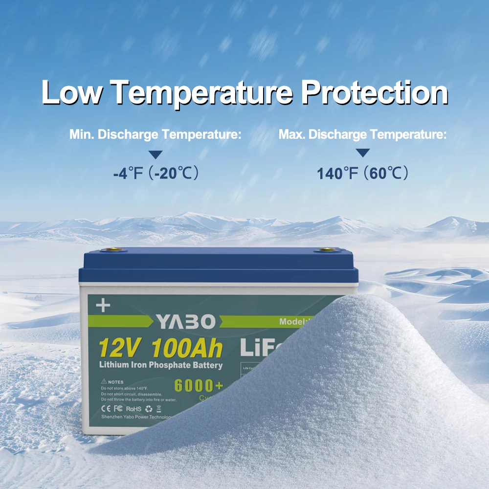 YABO Rechargeable Solar UPS Power 150Ah 200Ah 12V 100Ah LiFePO4 Battery Deep Cycle 12V BMS Energy Storage Lithium Battery
