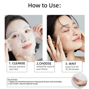 Private Label Bio Collagen Hyaluronic Acid Mask Anti Wrinkle Firming Moisturizing Overnight Collagen Sheet Face Silk Mask Sheet