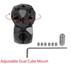 Adjustable Dual Cube Mount Black