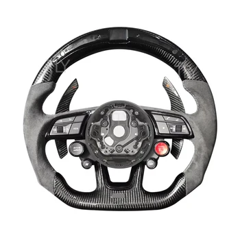 Carbon Fiber Alcantara LED Steering Wheel for Audi B9 A3 A4 A5 RS3 RS4 RS5 S3 S4 S5 A6 A7 A8 Q5 Q7 Q8 TT R8 S6 RS6 RS7 B8.5 B8