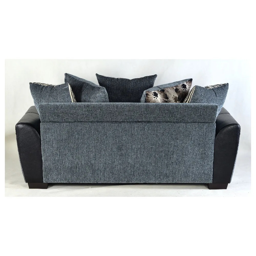 Современный набор из шенили и кожаных диванов для гостиной