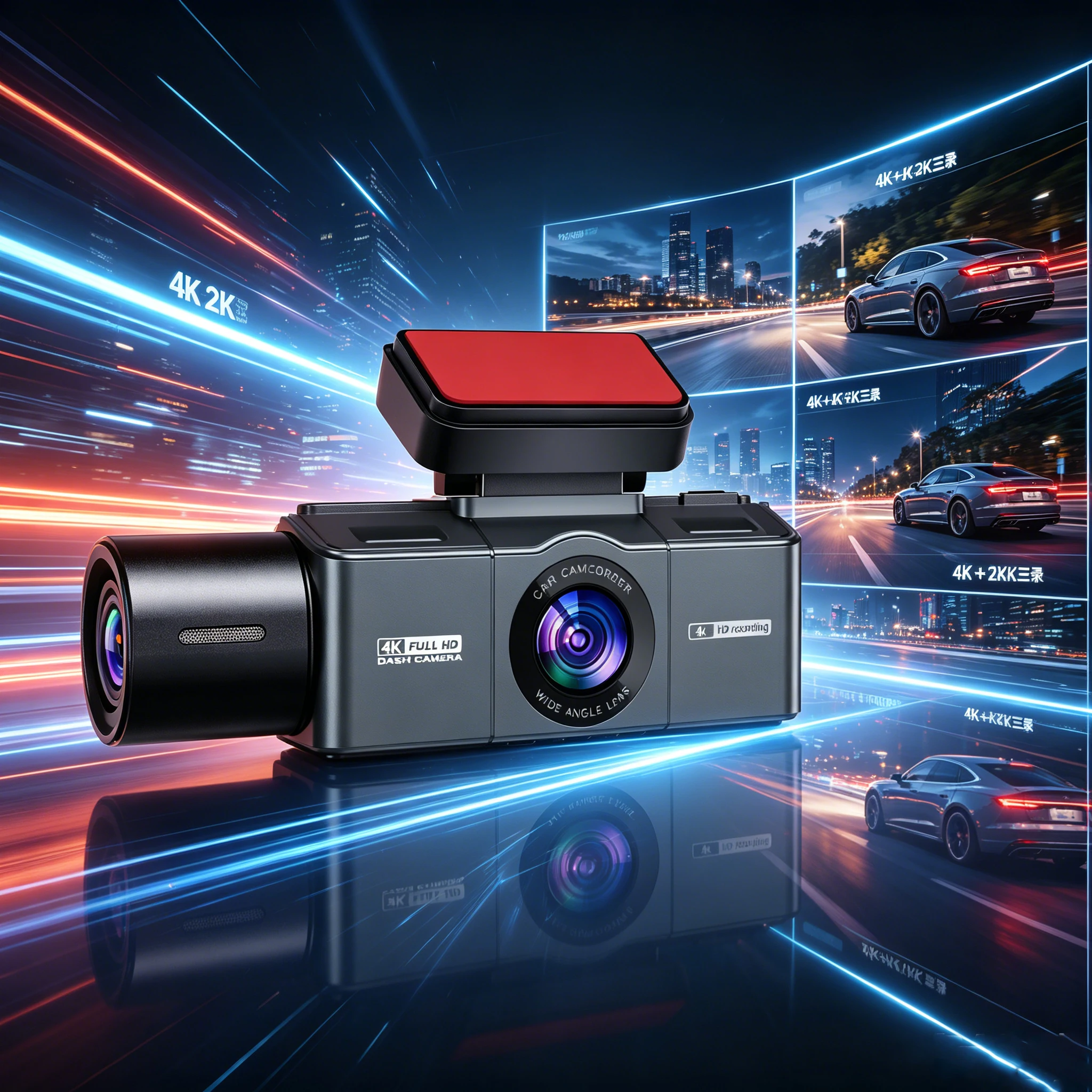 New Arrivals Hot Sale VS220 4K+2K+2K Triple Lens Dash Cam 4K Ultra HD DVR Driving Recorder GPS Recording Camera Dashcam for Cars