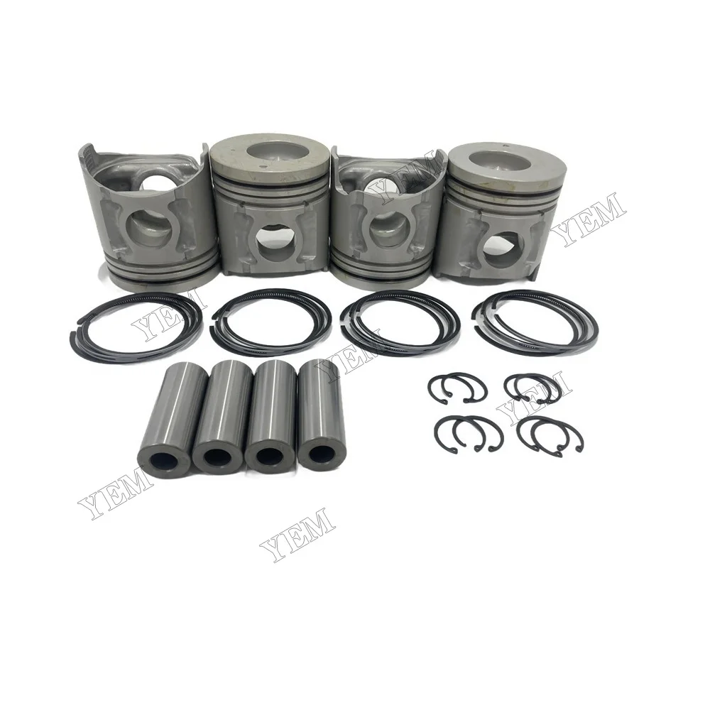 Piston Set With Rings Suitable for Mitsubishi 4D34 Industrial Engine Parts 2