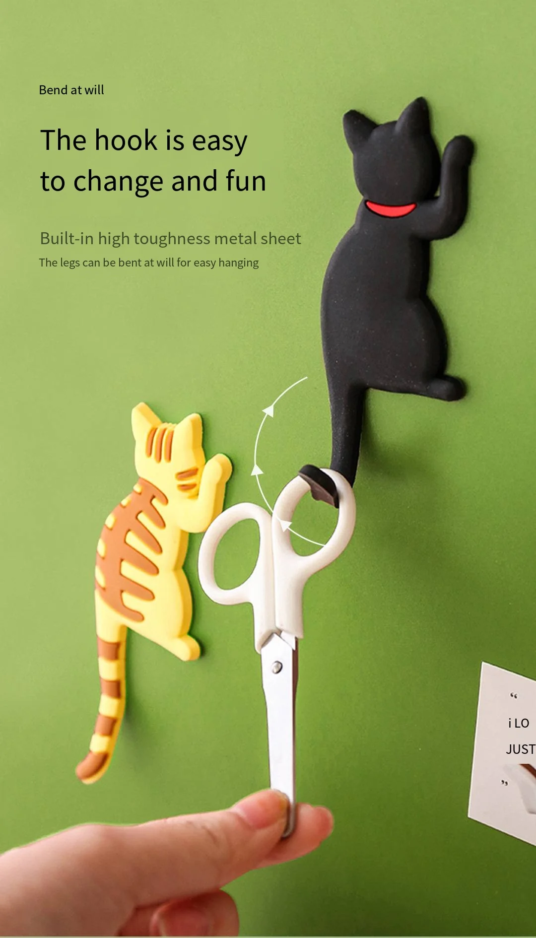 Cross-border cute cat tail refrigerator sticker hook Strong magnetic hook Creative cute refrigerator sticker magnetic sticker supplier