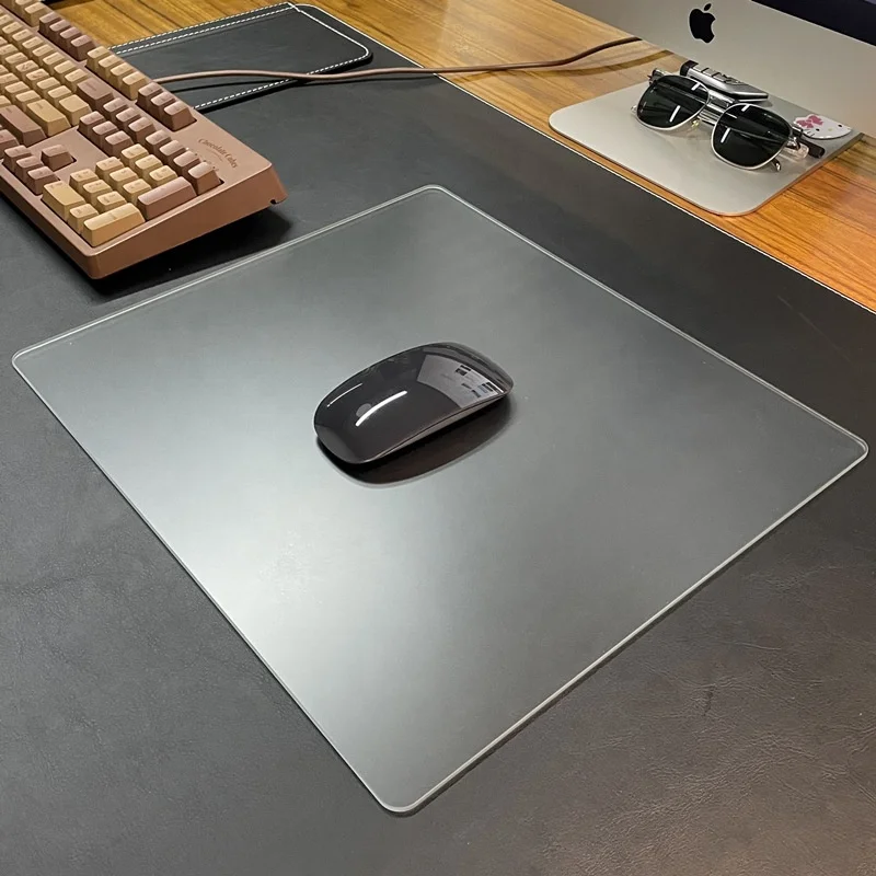 JRガラス フロスト加工強化ガラスマウスパッド 強化ガラス製ゲーミング