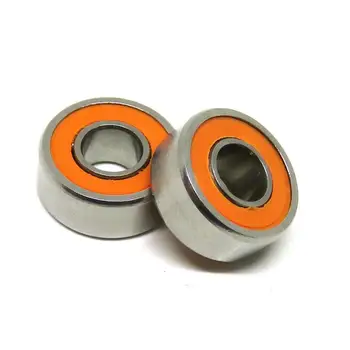 3 x 10 x 4 mmセラミックハイブリッドオレンジシールABEC 7釣りリールベアリング - 2 - Pack 3 x 10 x 4 mmセラミックハイブリッドメタルシールドABEC 5釣りリール