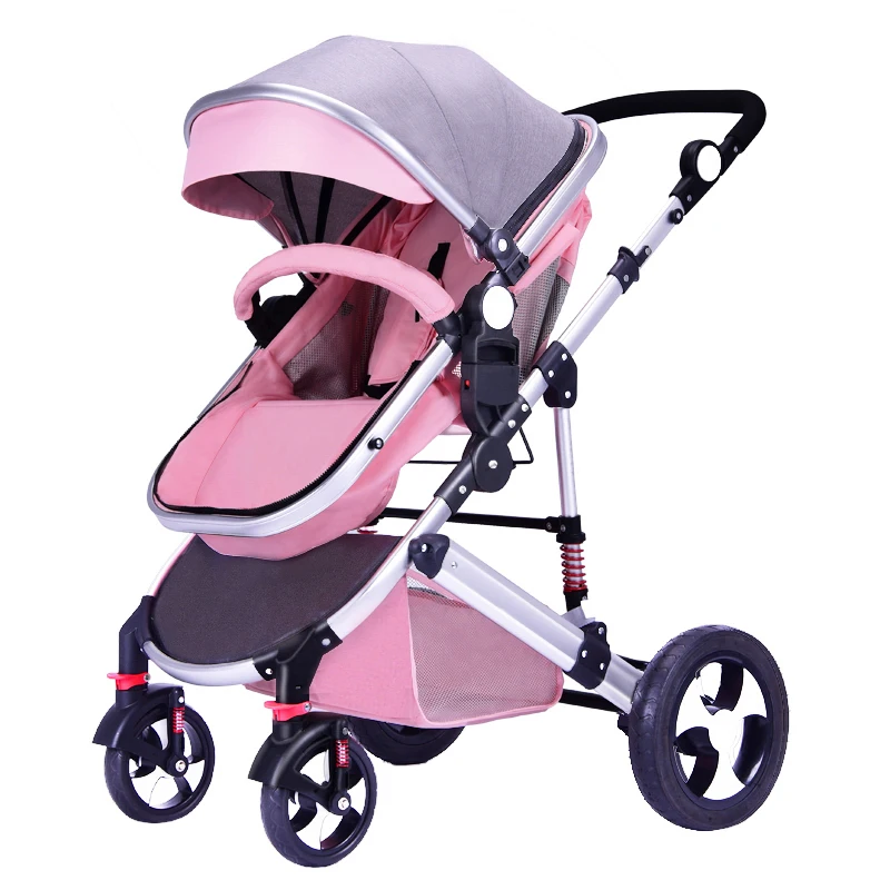Foldable Baby Girl Pram 818 Smart Red Pink Stroller