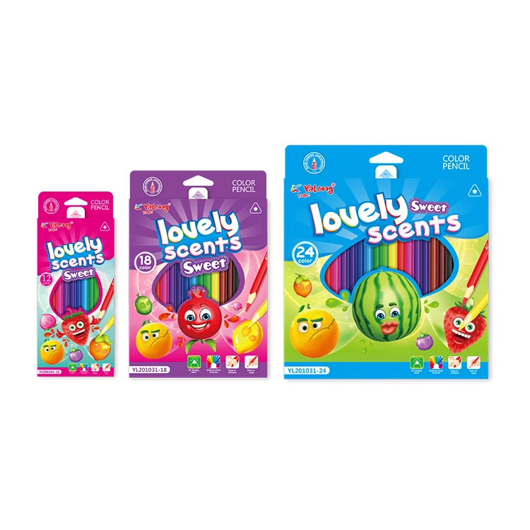 Yalong Classics Triangle Pole Colored Pencil School Supplies Wholesale Stationery Color Pencils Set