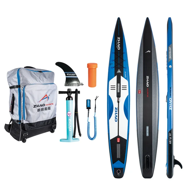 2023 New Design Supersonic High Quality SUP Racing Inflatable Race Paddle Boards Set With Center Stringers