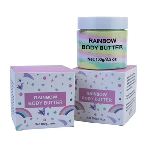 Natural Organic Rainbow Moisturizer Dry Skin Care Cream Private Label Scented Hand Body Lotion Body Butter