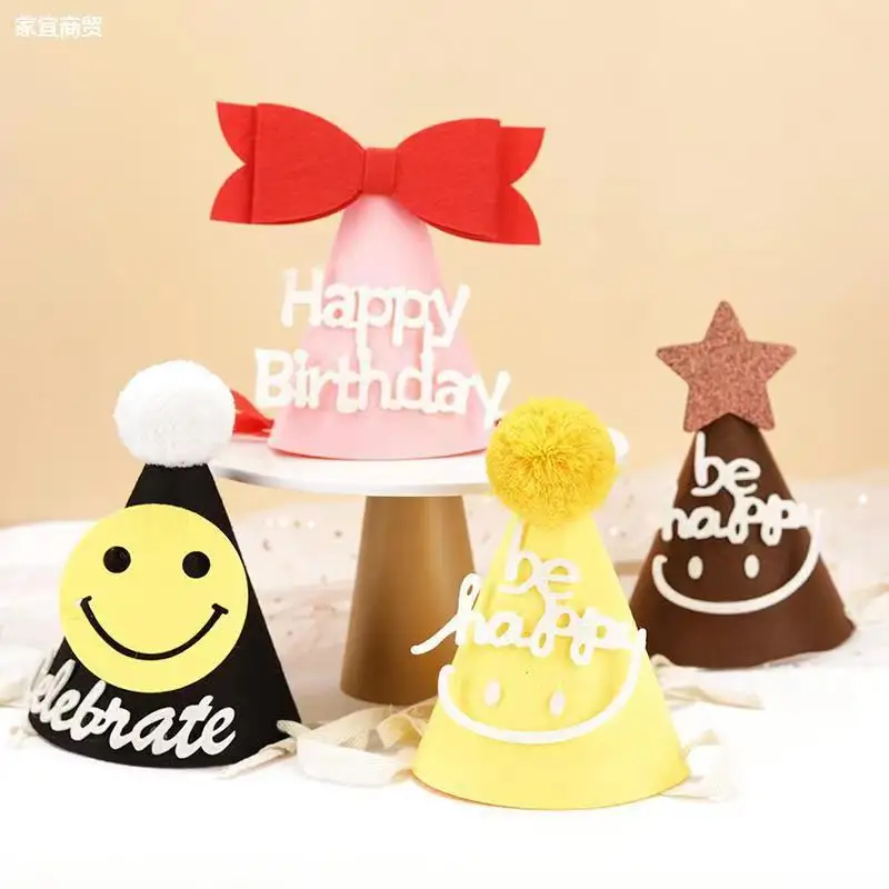 10 Mini-Filz-Partyhüte Für Kinder & Puppen – Verstellbar, Wiederverwendbar, 8 Cm Hoch