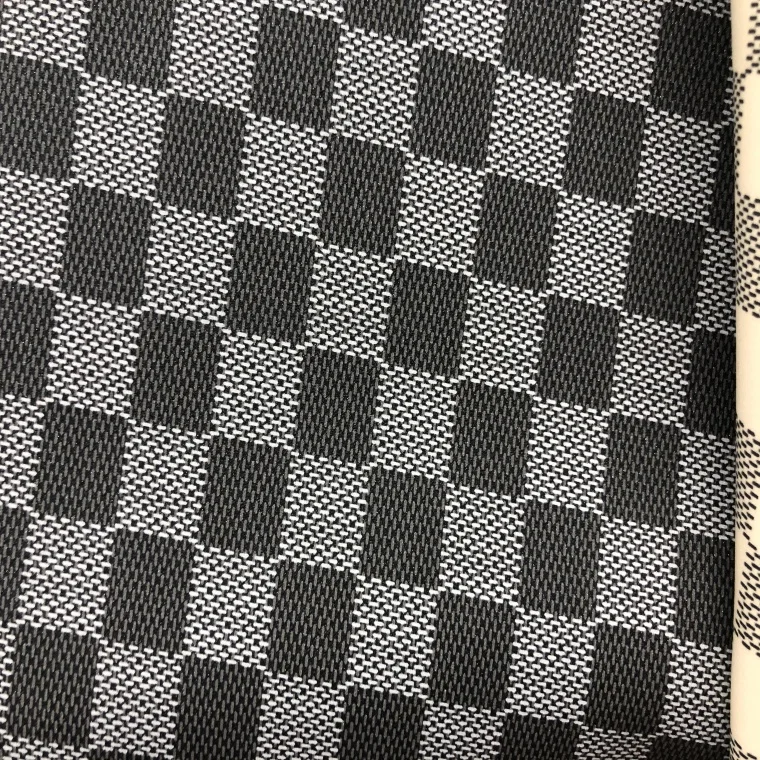 Popular Texture Square Grid Decorative Plaid Pattern PU Woven Leather for Floor Doormat Door Mat Phone Case Bag Fabric