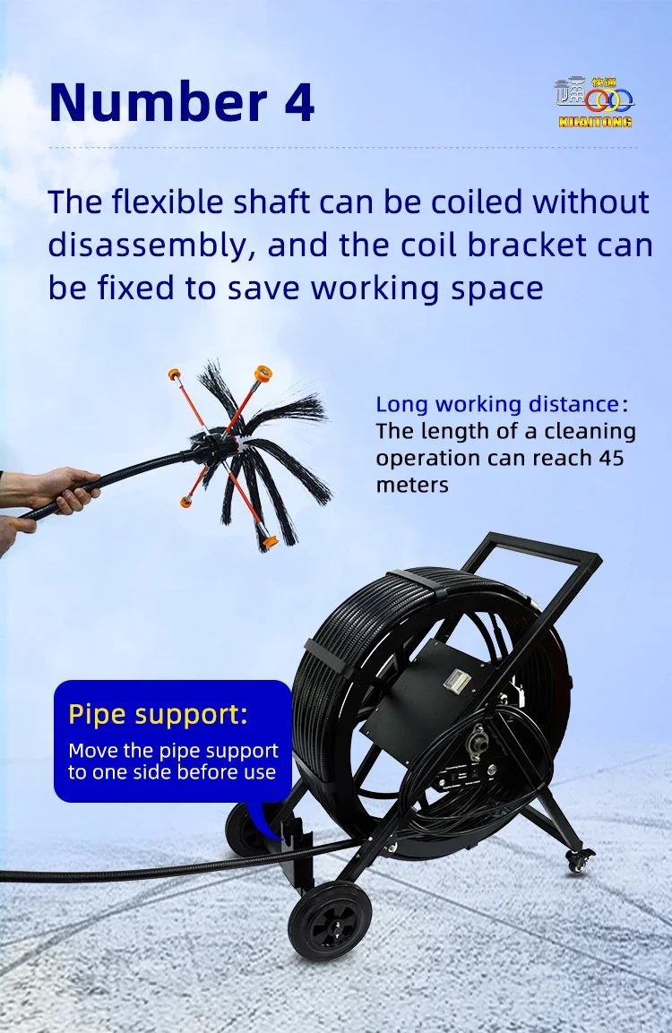 Maximize Efficiency With Kt928 Rotary Brush Air Duct Cleaning Machine