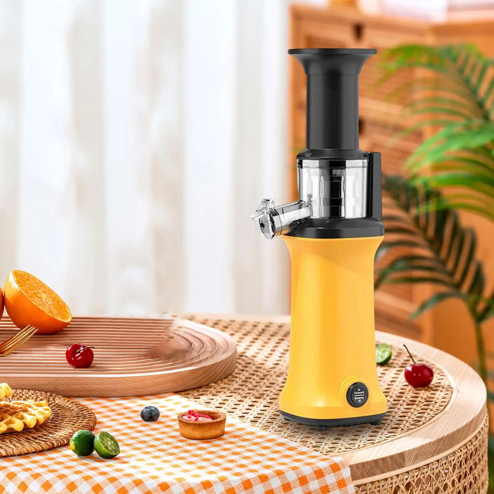 Easy to Clean ,Slow Juicer, BPA-Free ,Quiet MotorJuicer Machines, Reverse  Function Cold Press Fruit Juicer