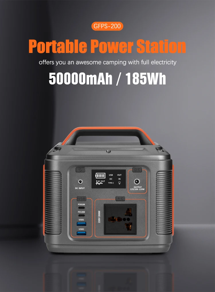 Gofull Portable Power Station 200w Lithium Battery Backup For Power