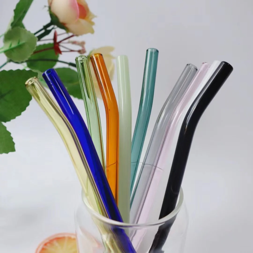 Ecofriendly Glass Smoothie Straws Bulk Sturdy Long Reusable Straight