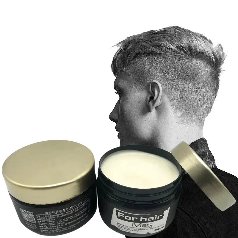 Fabricante de guangzhou fornece essência de planta natural moda forte forma duradoura cera de cabelo orgânica para homens cera para estilo de cabelo