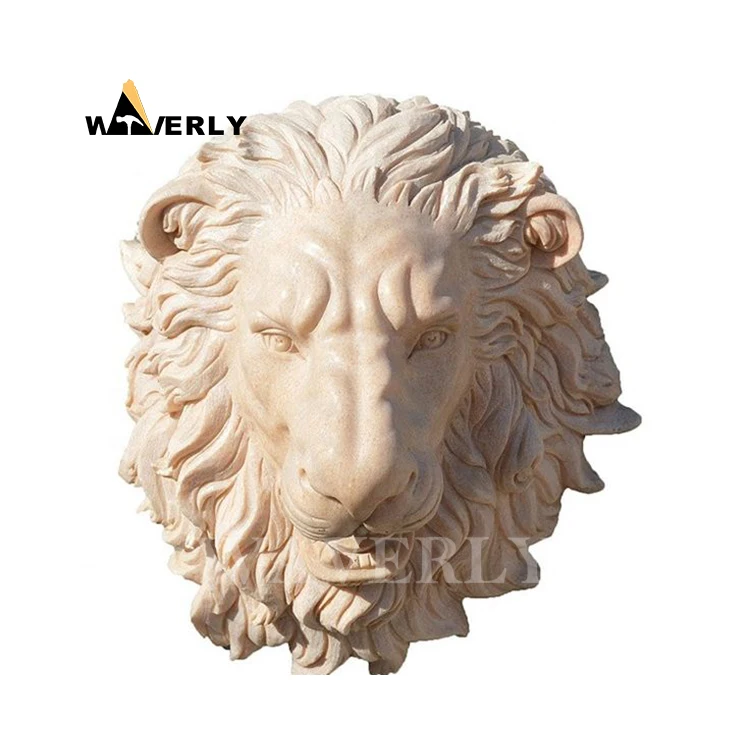 Granite Stone Lion Head Statue Sculpture For Sale Wall Decorative