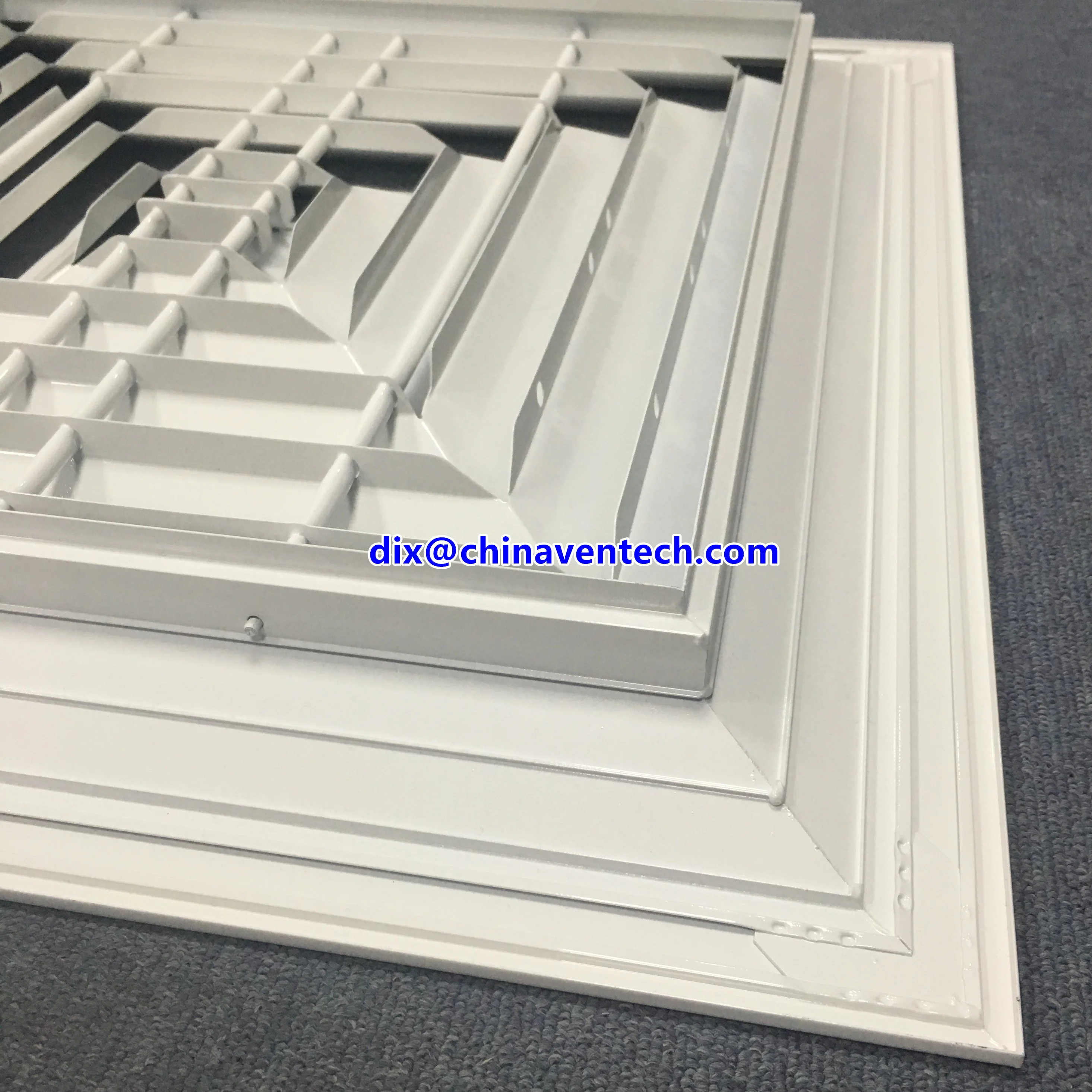 air Conditioning Ceiling Diffusers Adjustable air Outlet square Vent 4 Way Diffuser