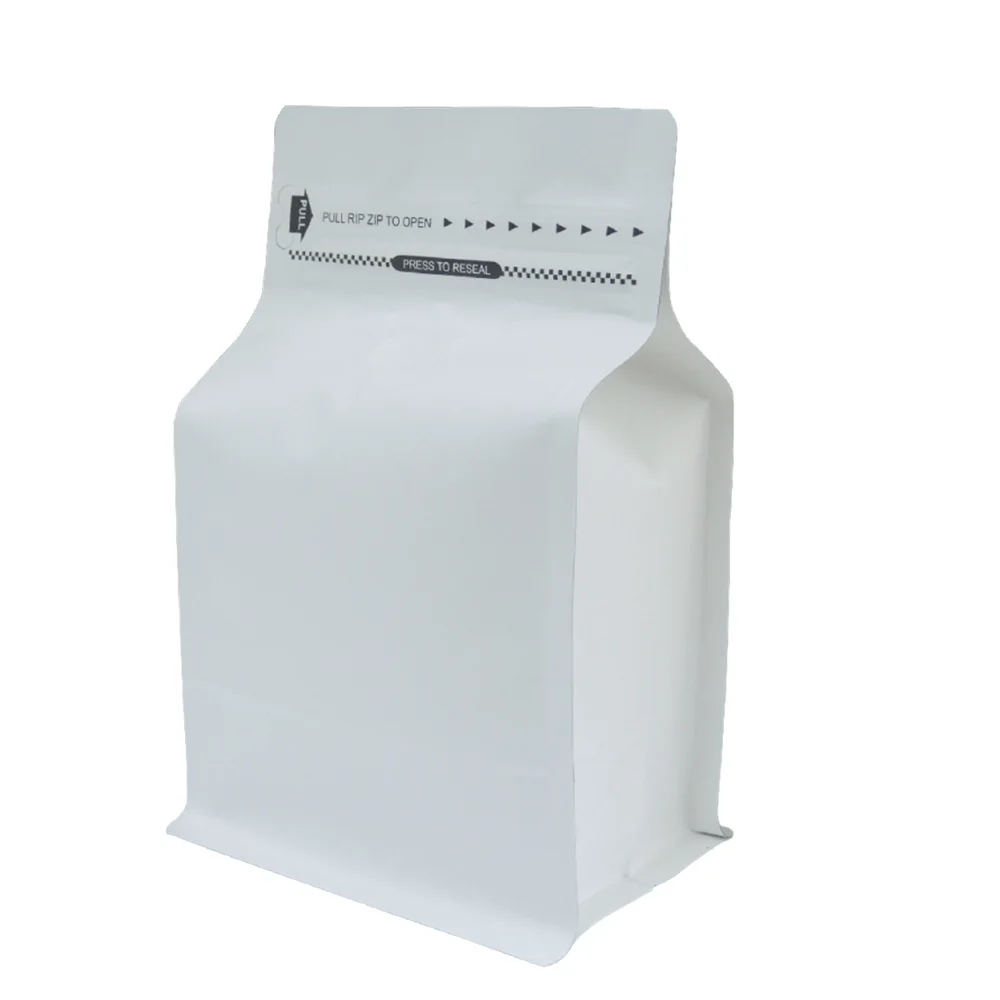 1kg eco friendly white kraft custom bio degradable craft paper drip compostable coffee bag